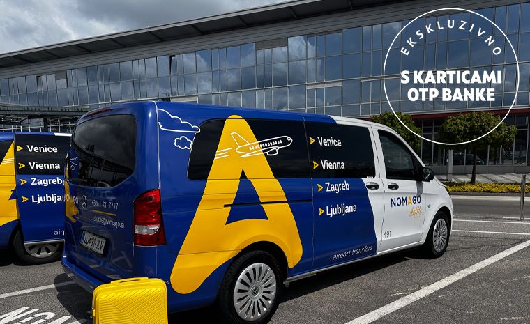 10 % popusta na prevoz do letališča z Nomago Shuttle 