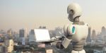 AI robot z laptopom