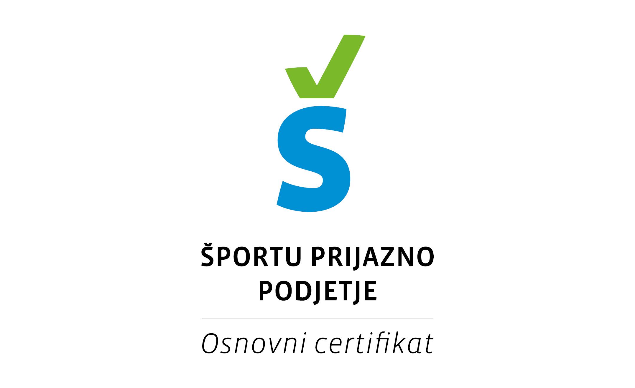 Certifikat Športu prijazno podjetje