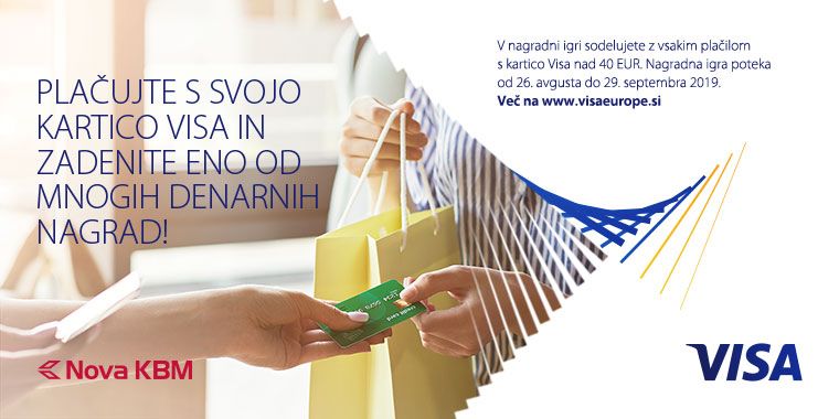 Nagradna igra! Plačujte s svojo kartico Visa in zadenite eno od mnogih denarnih nagrad! Nagradna igra! Plačujte s svojo kartico Visa in zadenite eno od mnogih denarnih nagrad!