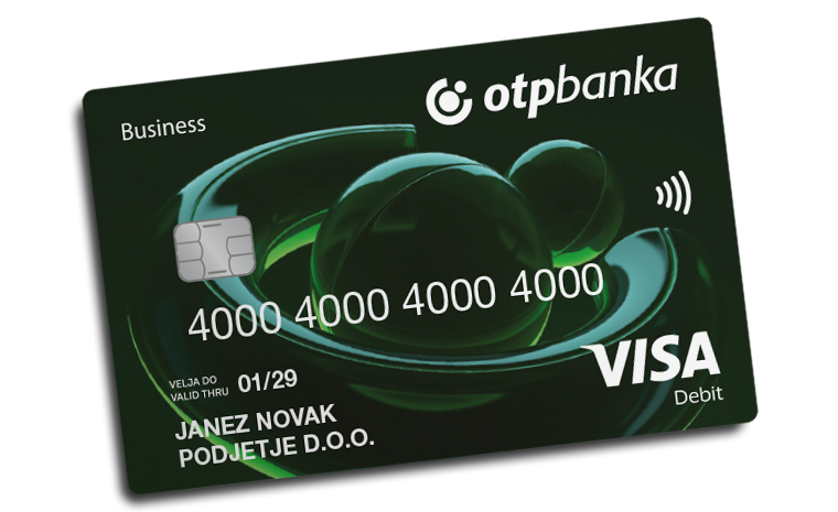 poslovna debetna plačilna kartica visa nove kbm