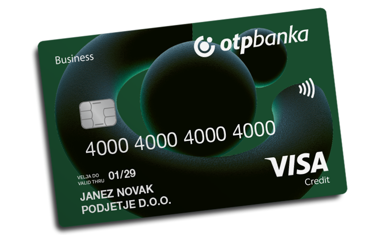 poslovna plačilna kartica z odloženim plačilom visa
