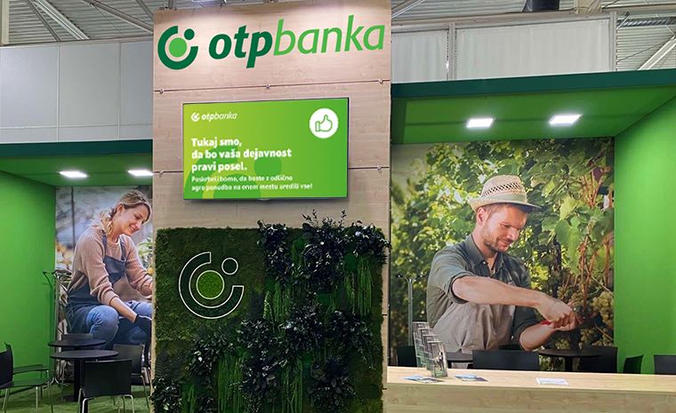 Razstavni prostor OTP banke na sejmu Agra