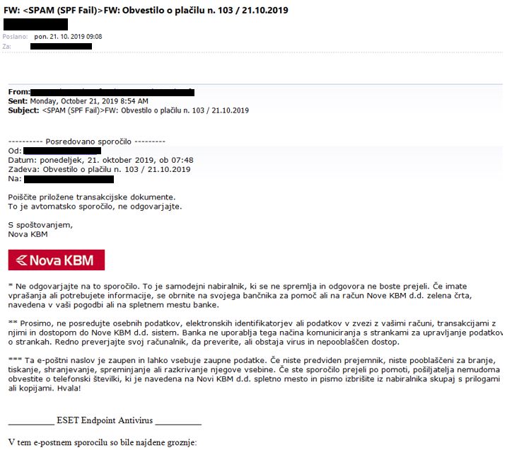 Sumljiva elektronska sporočila Sumljiva elektronska sporočila